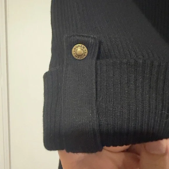 Lauren Ralph Lauren Ribbed Midi Dress Black Size‎ L - Picture 6 of 6